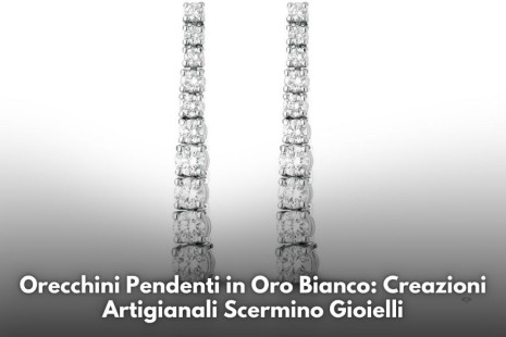 Orecchini Pendenti in Oro Bianco: Creazioni Artigianali Scermino Gioielli